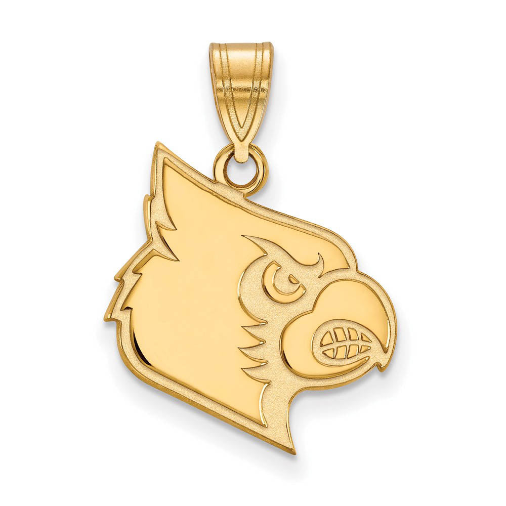 10k Yellow Gold U. of Louisville Large Pendant, Item P16463 by The Black Bow Jewelry Co.