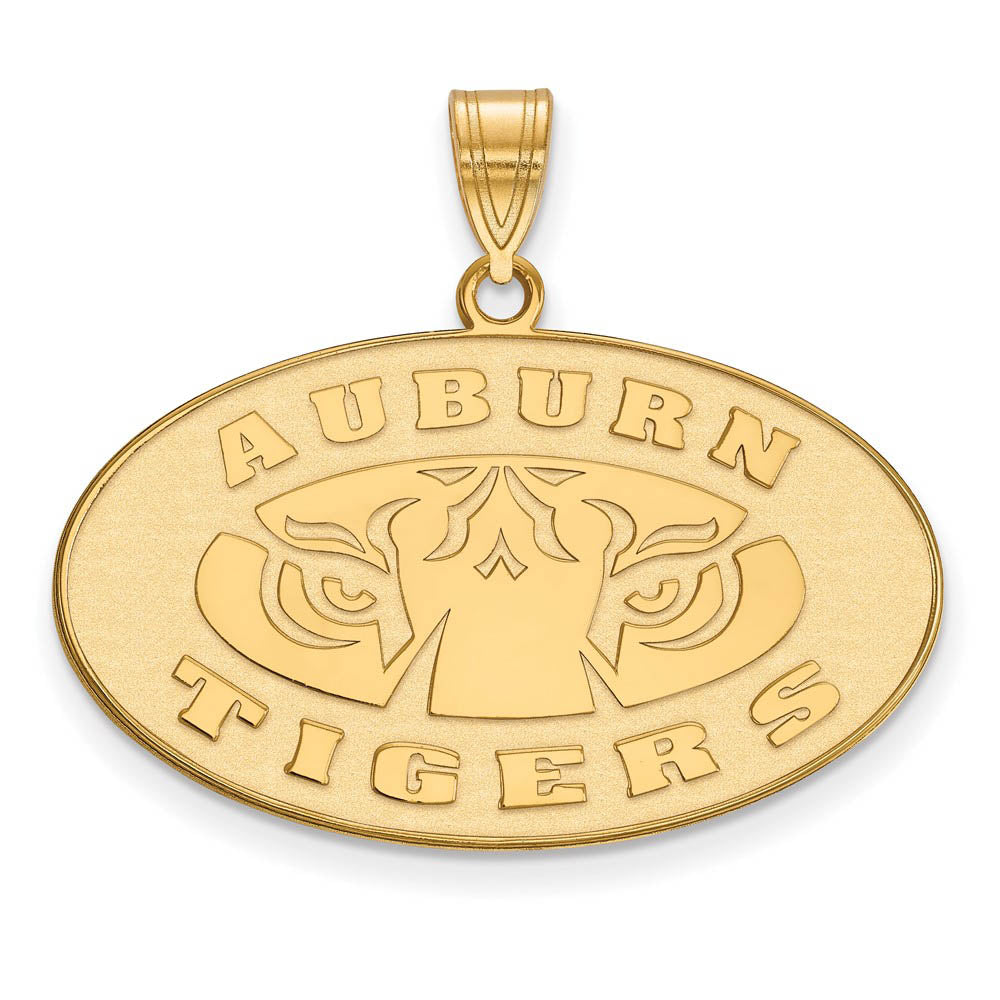 10k Yellow Gold Auburn U Large Logo Pendant, Item P16476 by The Black Bow Jewelry Co.