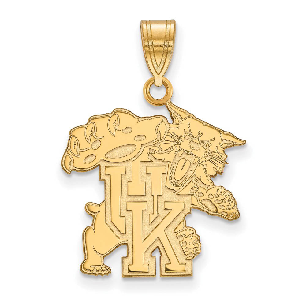 10k Yellow Gold U. of Kentucky Large Pendant, Item P16487 by The Black Bow Jewelry Co.