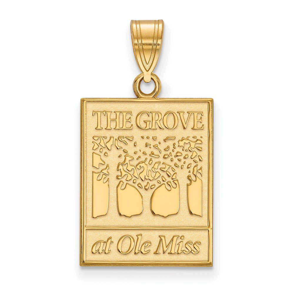 10k Yellow Gold U. of Mississippi Large Pendant, Item P16524 by The Black Bow Jewelry Co.