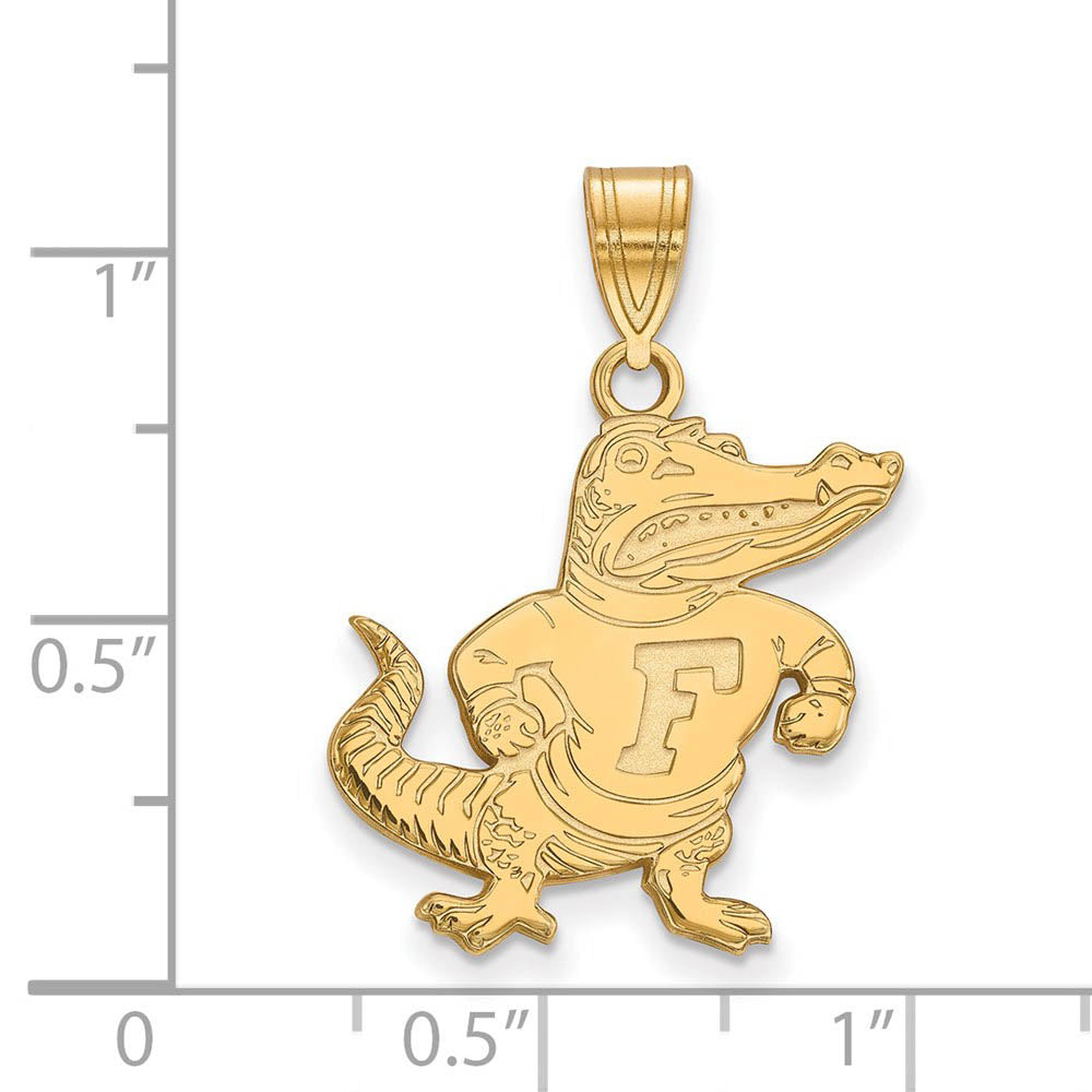 Alternate view of the 10k Yellow Gold U of Florida Large Pendant by The Black Bow Jewelry Co.