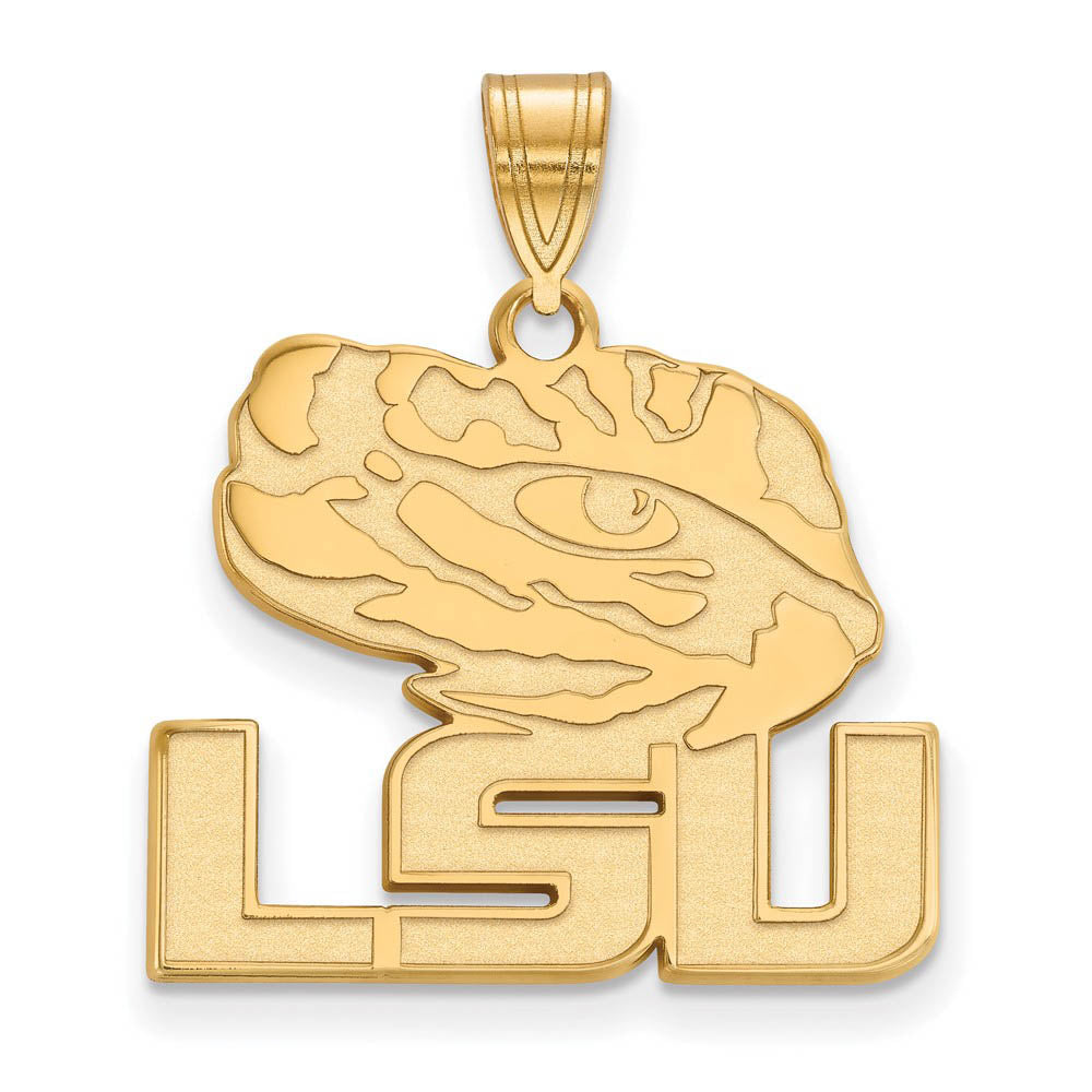 10k Yellow Gold Louisiana State Large 'LSU' Mascot Pendant, Item P16553 by The Black Bow Jewelry Co.