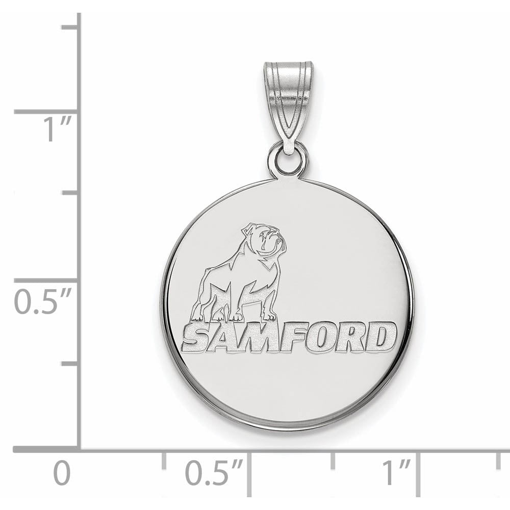 Alternate view of the 14k White Gold Samford U. Large Mascot Logo Pendant by The Black Bow Jewelry Co.