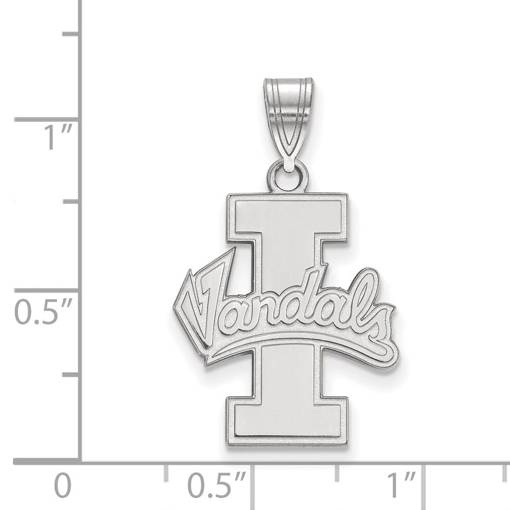 Alternate view of the 14k White Gold U. of Idaho Large Logo Pendant by The Black Bow Jewelry Co.