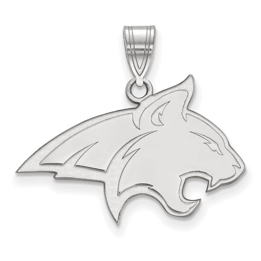 14k White Gold Montana State Large Mascot Pendant, Item P16646 by The Black Bow Jewelry Co.