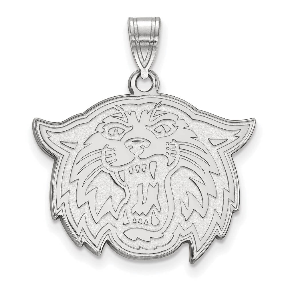 14k White Gold Villanova U. Large Mascot Pendant, Item P16783 by The Black Bow Jewelry Co.