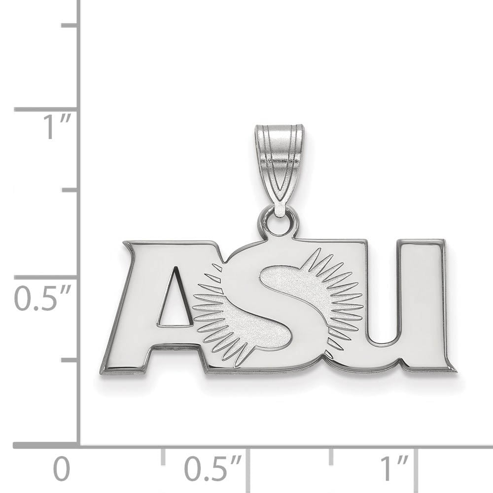Alternate view of the 14k White Gold Arizona State Large Pendant by The Black Bow Jewelry Co.