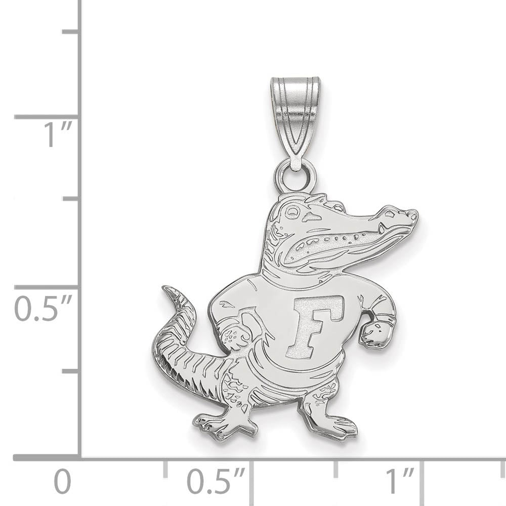 Alternate view of the 14k White Gold U of Florida Large Pendant by The Black Bow Jewelry Co.