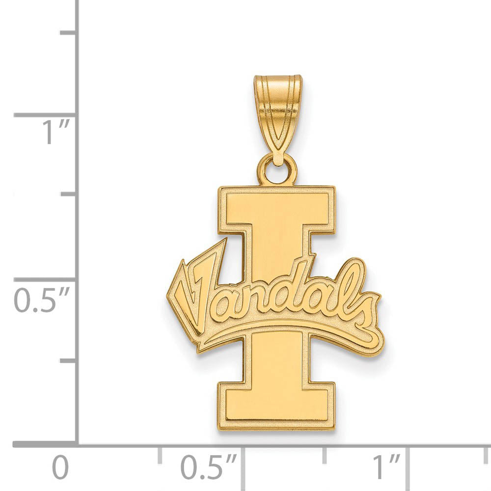 Alternate view of the 14k Yellow Gold U. of Idaho Large Logo Pendant by The Black Bow Jewelry Co.