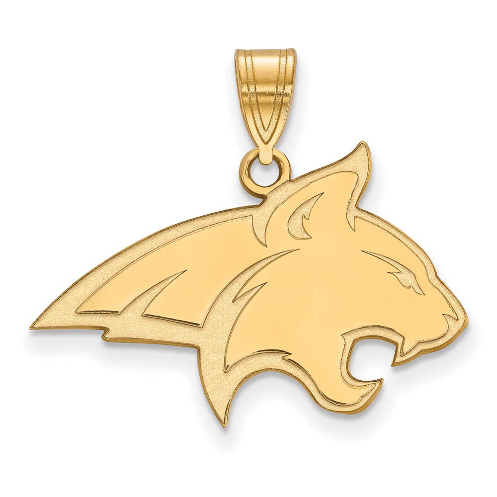 14k Yellow Gold Montana State Large Mascot Pendant, Item P17006 by The Black Bow Jewelry Co.