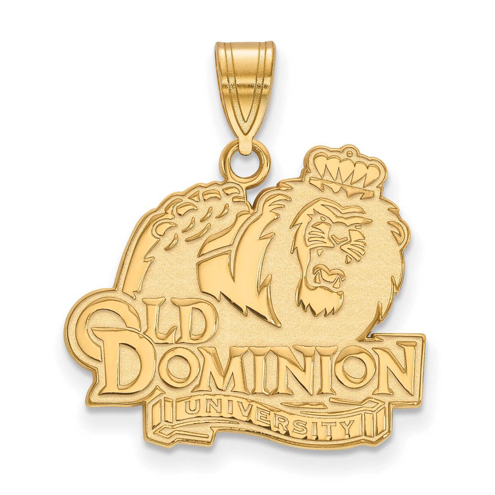 14k Yellow Gold Old Dominion U. Large Logo Pendant, Item P17010 by The Black Bow Jewelry Co.