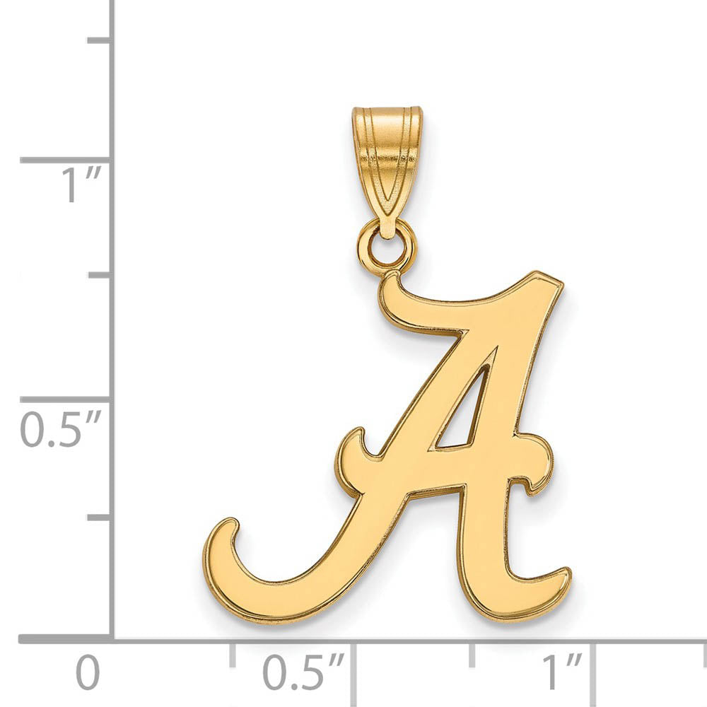 Alternate view of the 14k Yellow Gold U. of Alabama Large Initial A Pendant by The Black Bow Jewelry Co.