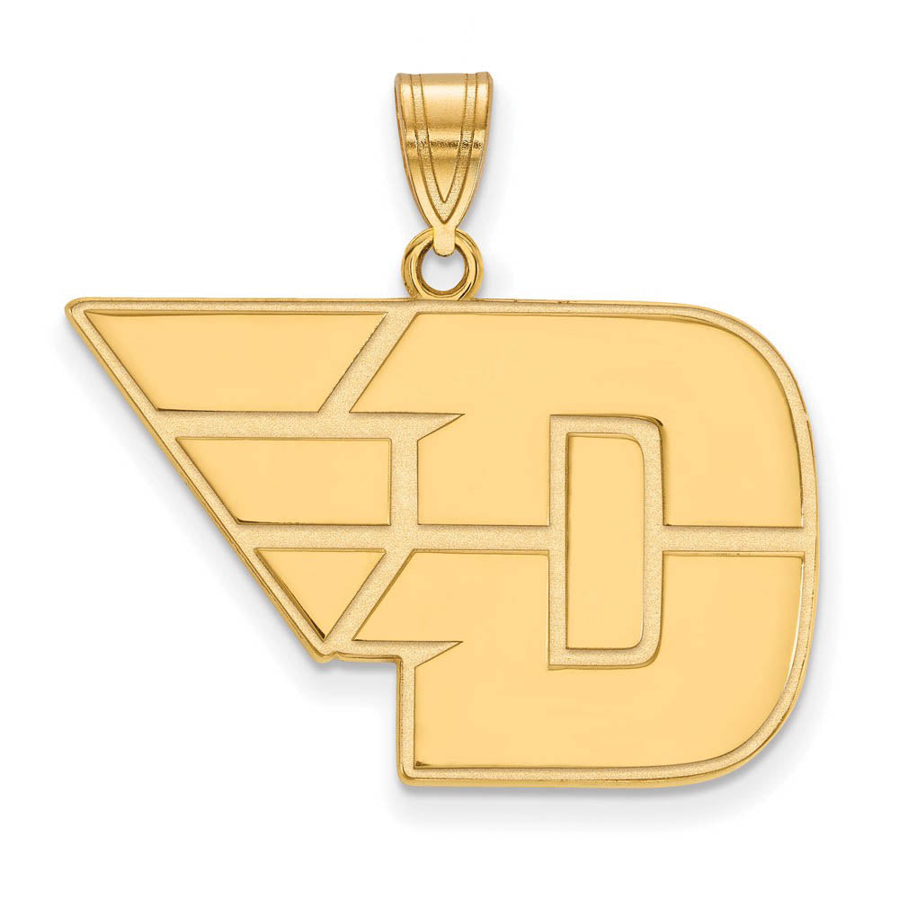 14k Yellow Gold U of Dayton Large Pendant, Item P17034 by The Black Bow Jewelry Co.