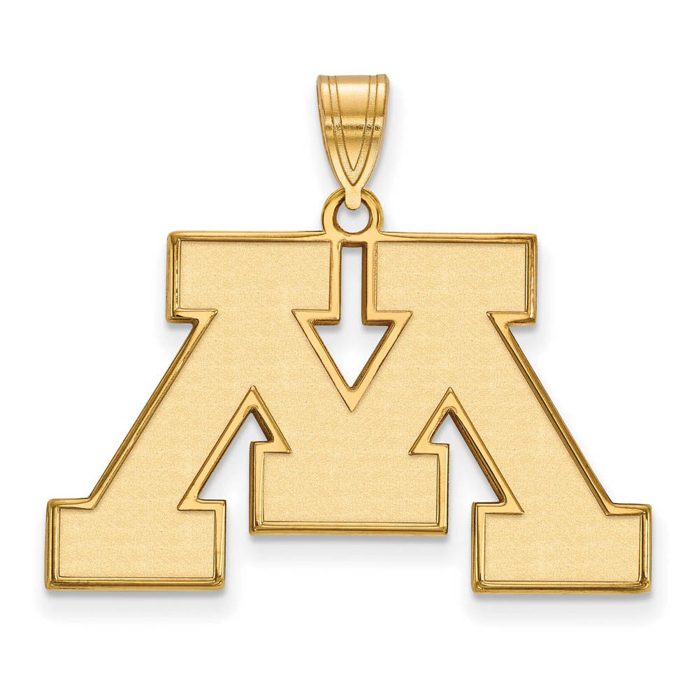 14k Yellow Gold U. of Minnesota Large Initial M Pendant, Item P17046 by The Black Bow Jewelry Co.