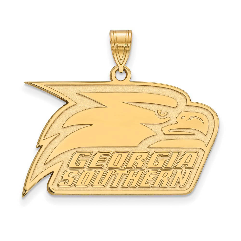 14k Yellow Gold Georgia Southern U Large Pendant, Item P17083 by The Black Bow Jewelry Co.