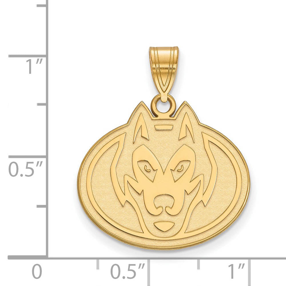 Alternate view of the 14k Yellow Gold St. Cloud State Large Pendant by The Black Bow Jewelry Co.