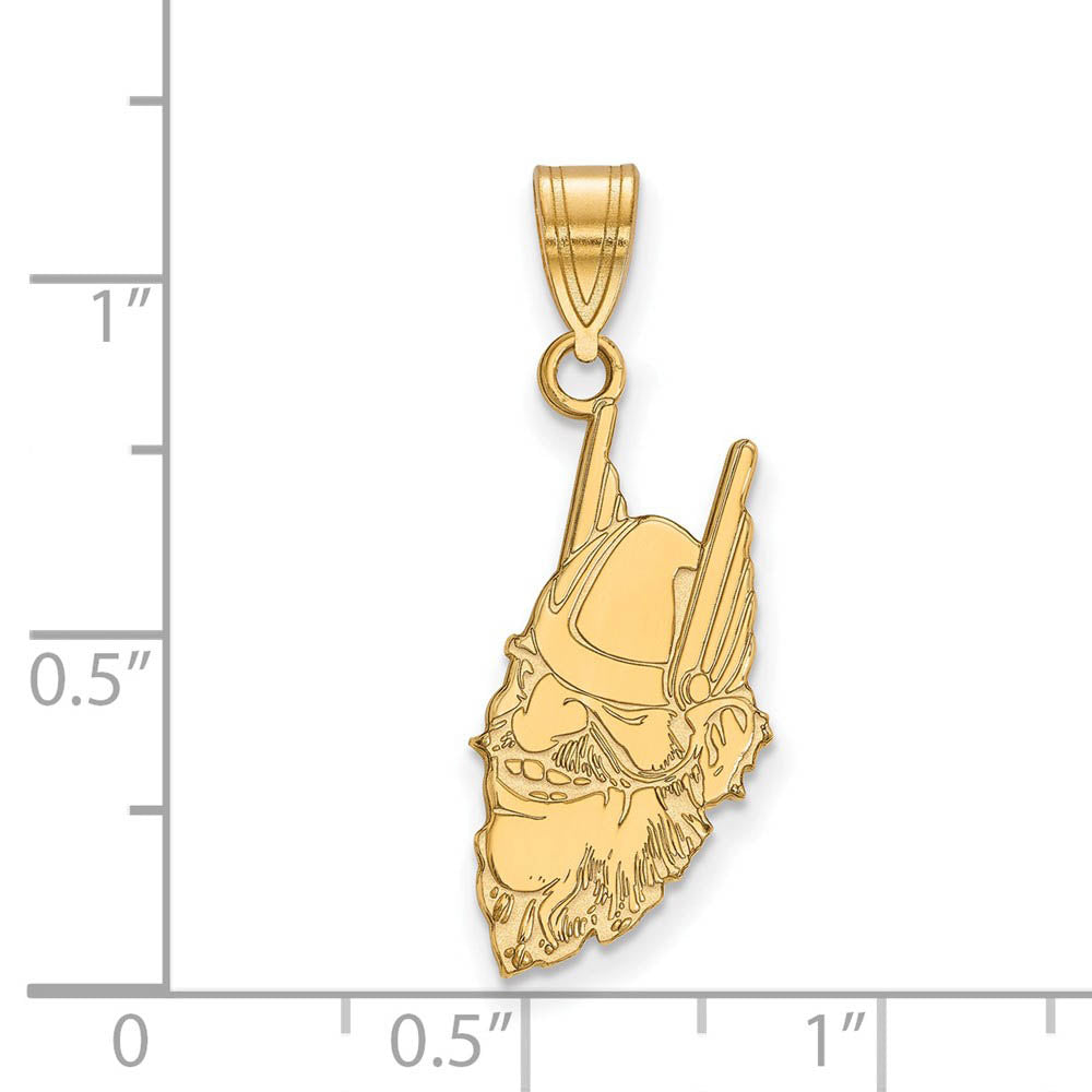 Alternate view of the 14k Yellow Gold U. of Idaho Large Pendant by The Black Bow Jewelry Co.