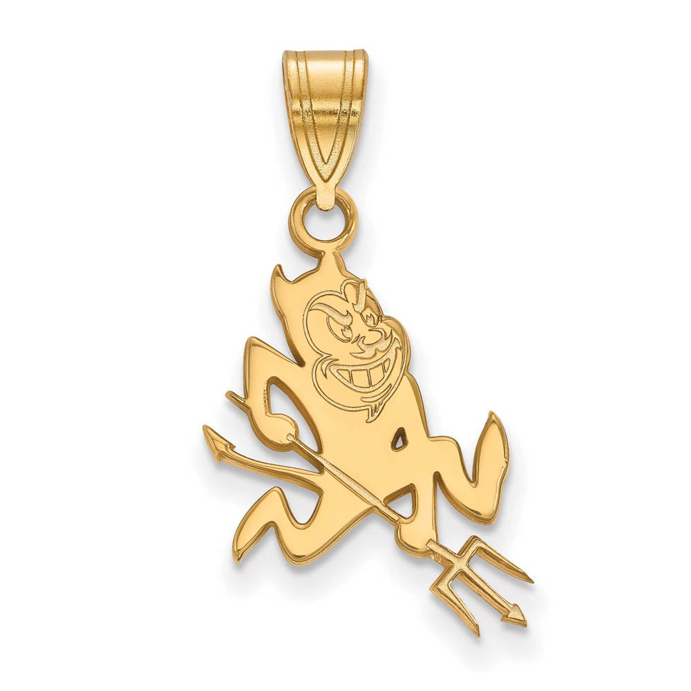 14k Yellow Gold Arizona State Large Mascot Pendant, Item P17237 by The Black Bow Jewelry Co.