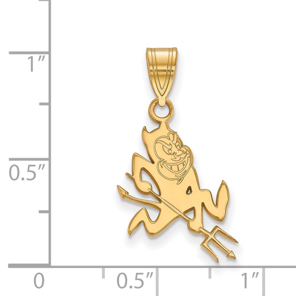 Alternate view of the 14k Yellow Gold Arizona State Large Mascot Pendant by The Black Bow Jewelry Co.