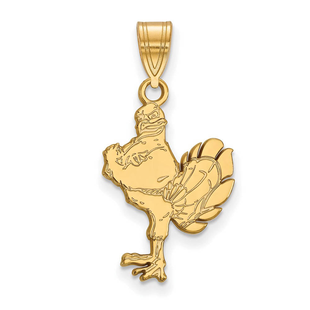 14k Yellow Gold Virginia Tech Large Mascot Logo Pendant, Item P17274 by The Black Bow Jewelry Co.