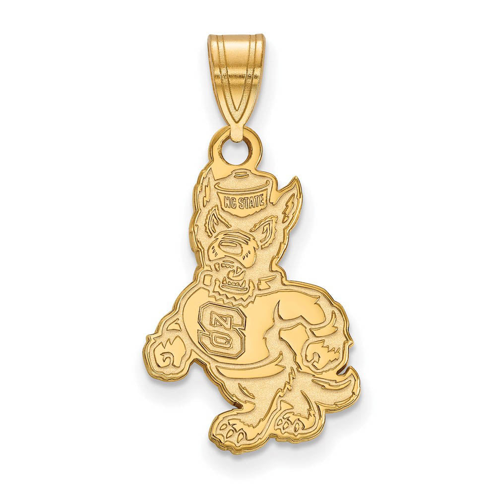 14k Yellow Gold North Carolina State Large Mascot Pendant, Item P17311 by The Black Bow Jewelry Co.