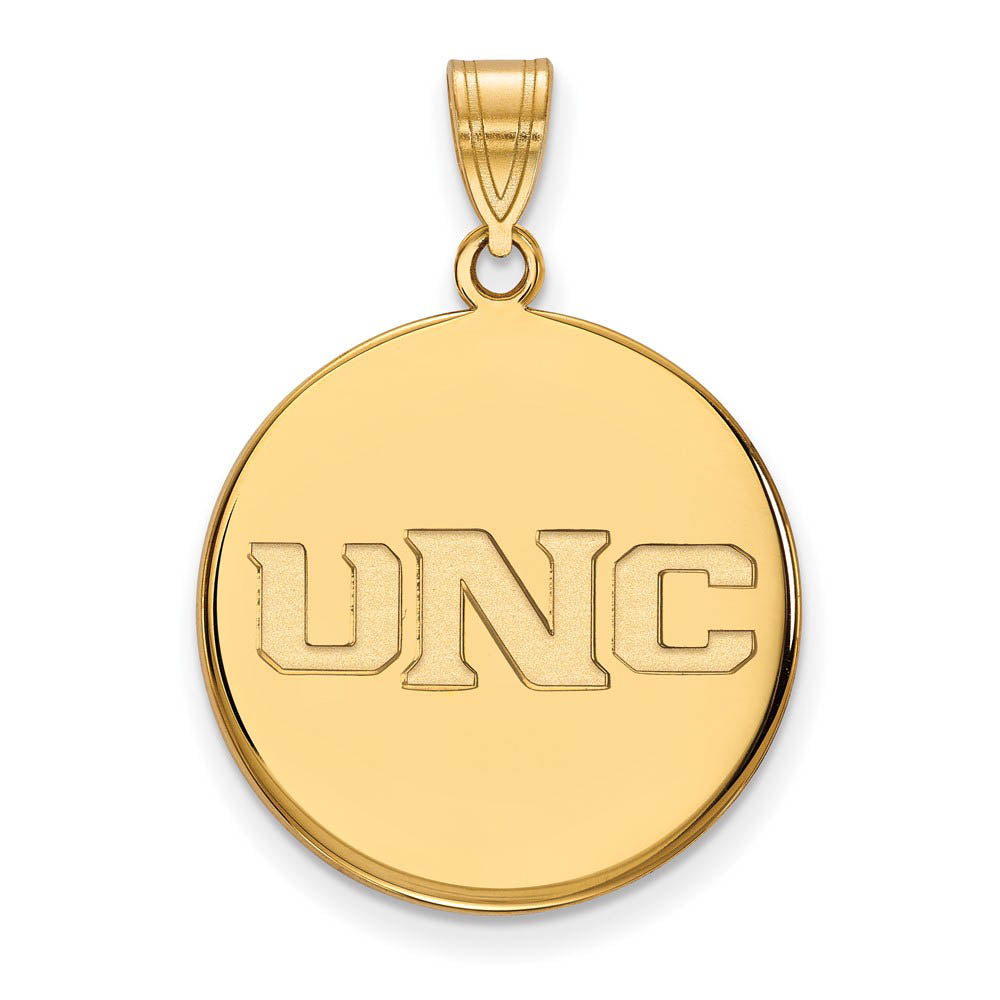 14k Gold Plated Silver Northern Colorado Large Disc Pendant, Item P17387 by The Black Bow Jewelry Co.