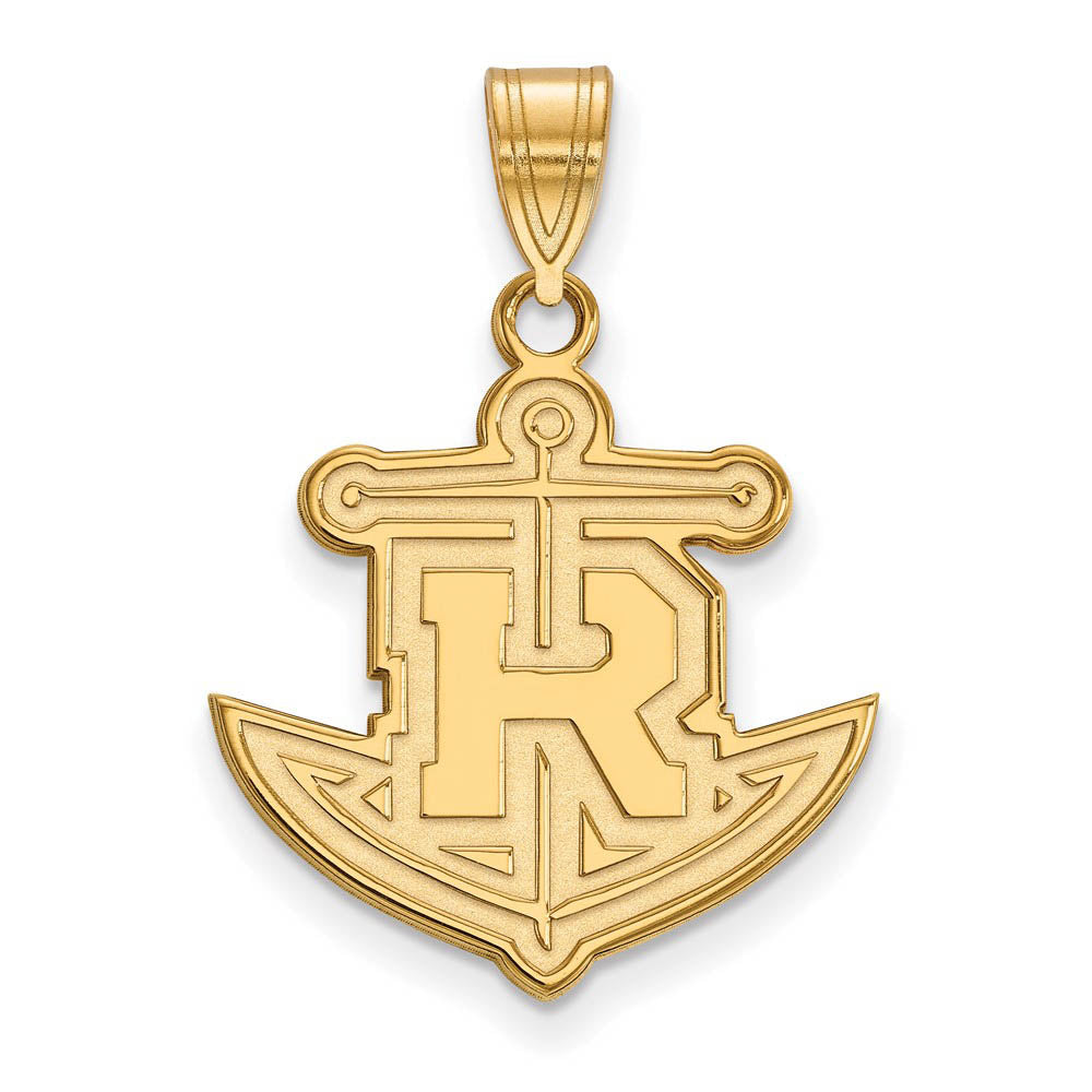 14k Gold Plated Silver Rollins College Large Pendant, Item P17408 by The Black Bow Jewelry Co.