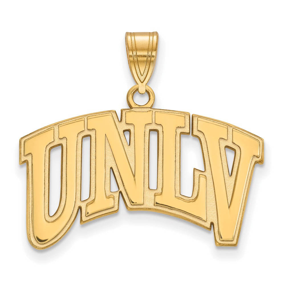 14k Gold Plated Silver Univ. of Nevada Las Vegas Large Pendant, Item P17424 by The Black Bow Jewelry Co.