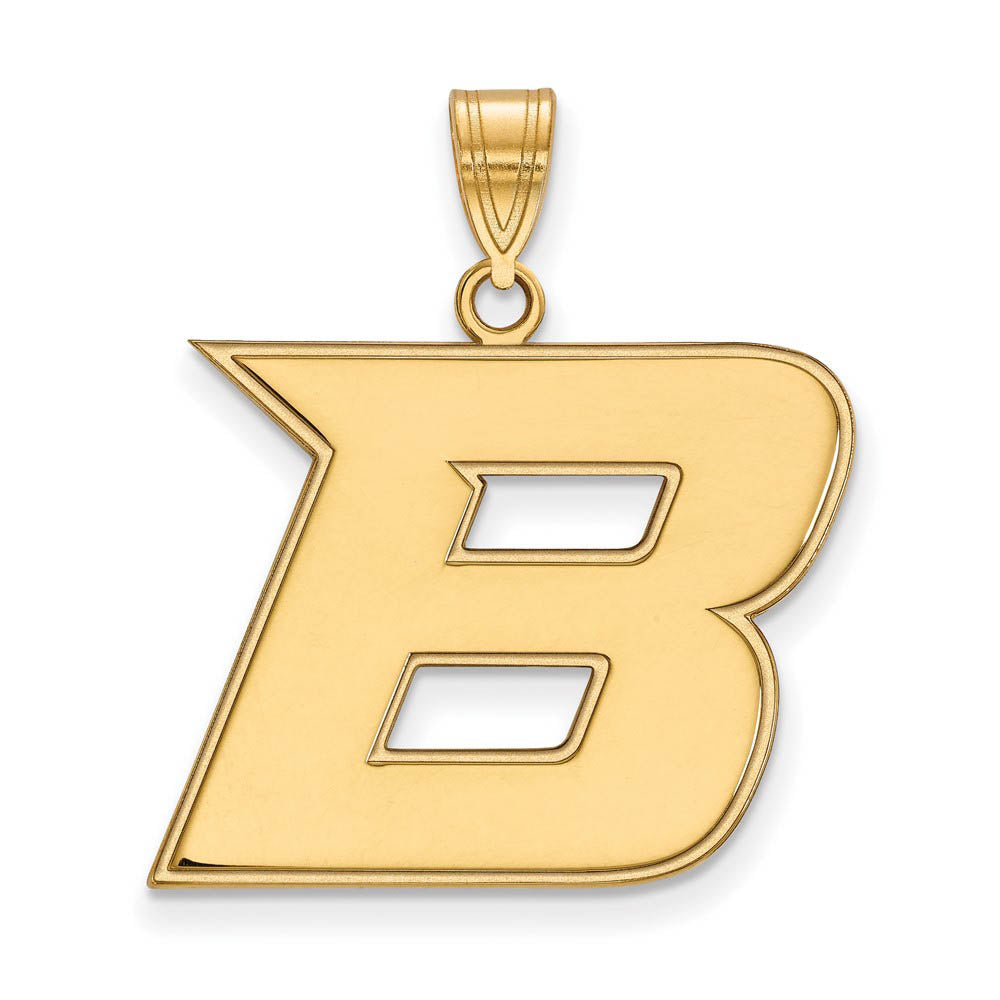 14k Gold Plated Silver Boise State Large Initial B Pendant, Item P17487 by The Black Bow Jewelry Co.