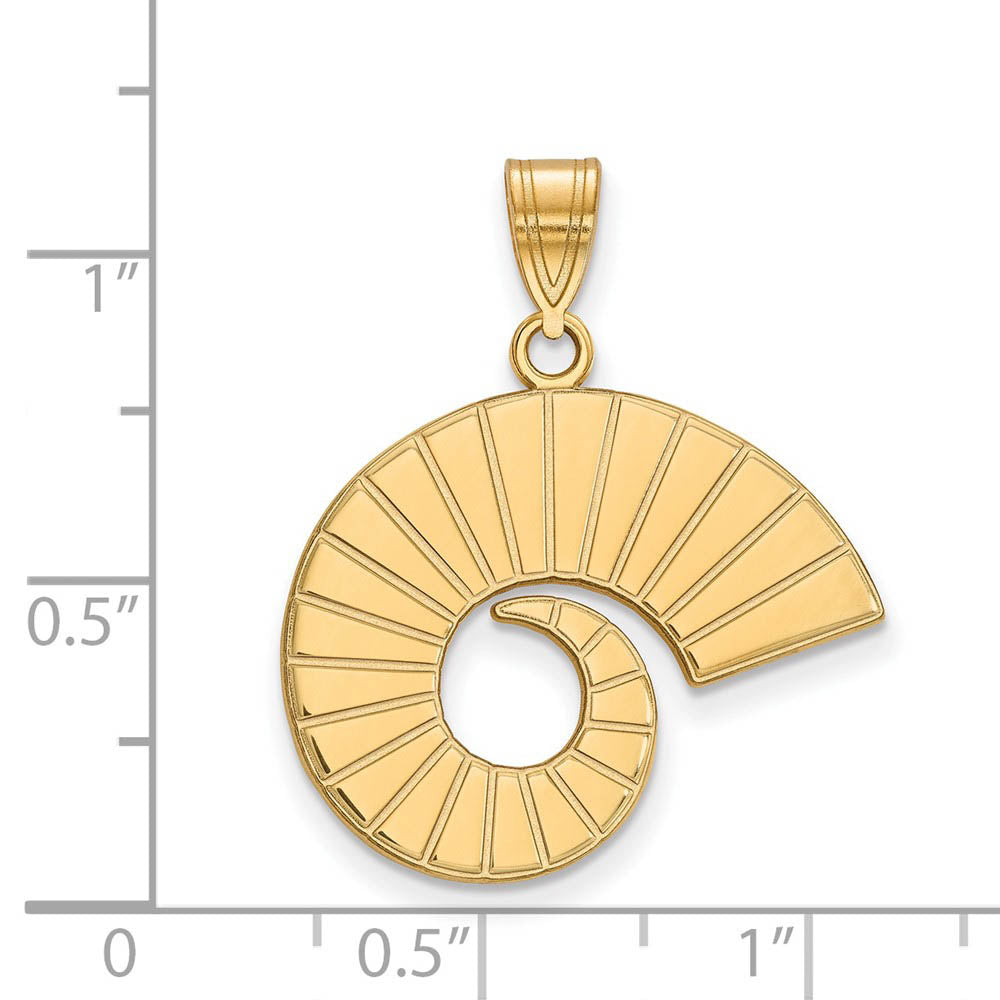 Alternate view of the 14k Gold Plated Silver Colorado State Large Pendant by The Black Bow Jewelry Co.