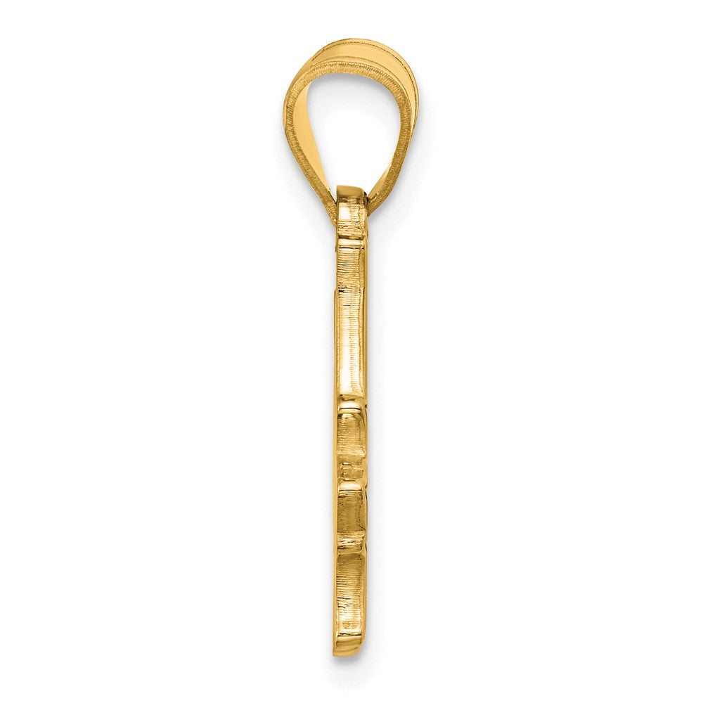 Alternate view of the 14k Gold Plated Silver Indiana State Large Pendant by The Black Bow Jewelry Co.