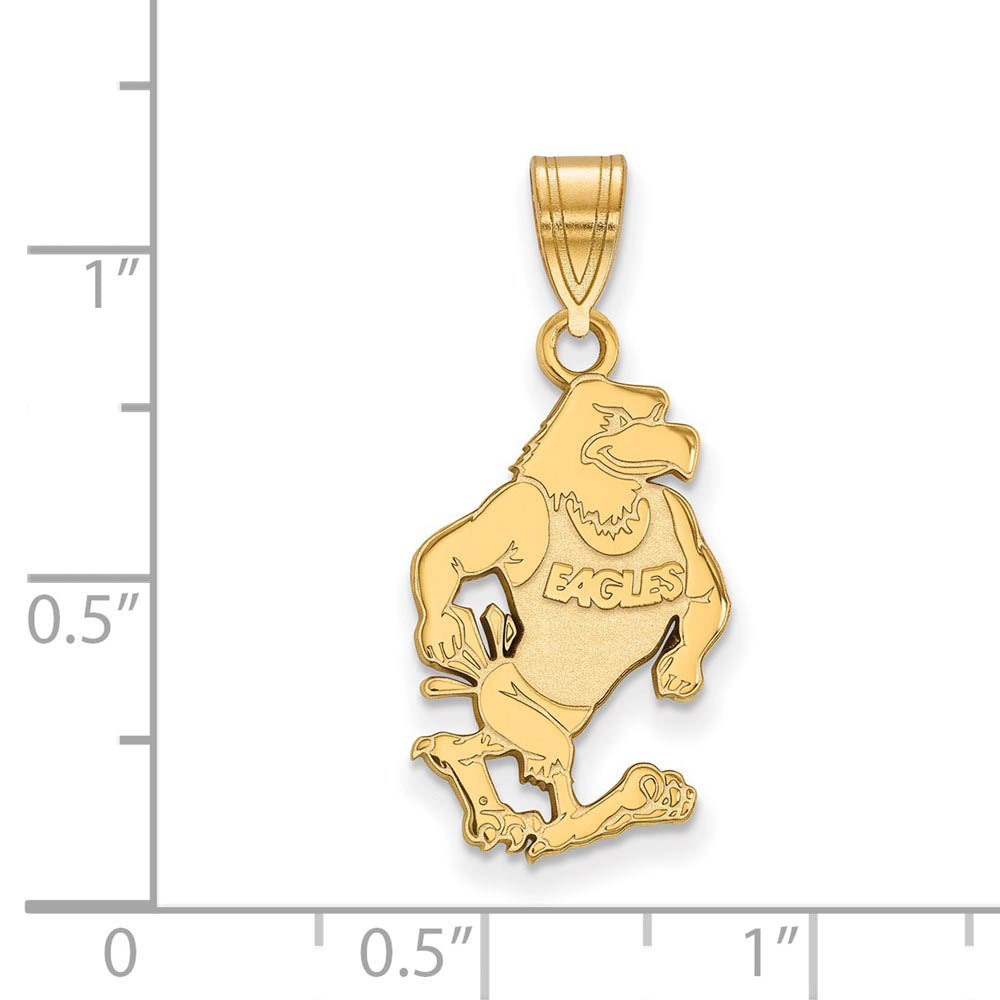 Alternate view of the 14k Gold Plated Silver Georgia Southern U Large Pendant by The Black Bow Jewelry Co.