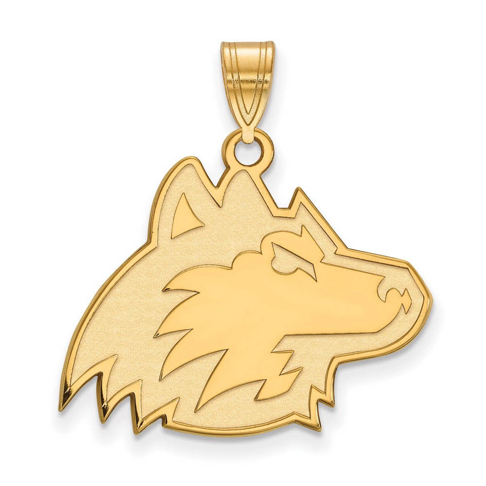 14k Gold Plated Silver Northern Illinois U. Large Pendant, Item P17622 by The Black Bow Jewelry Co.