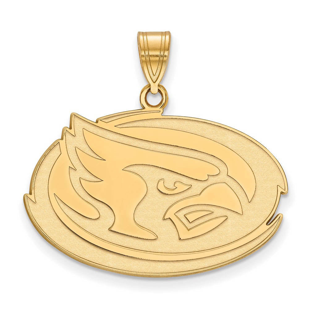 14k Gold Plated Silver Iowa State Large Pendant, Item P17644 by The Black Bow Jewelry Co.