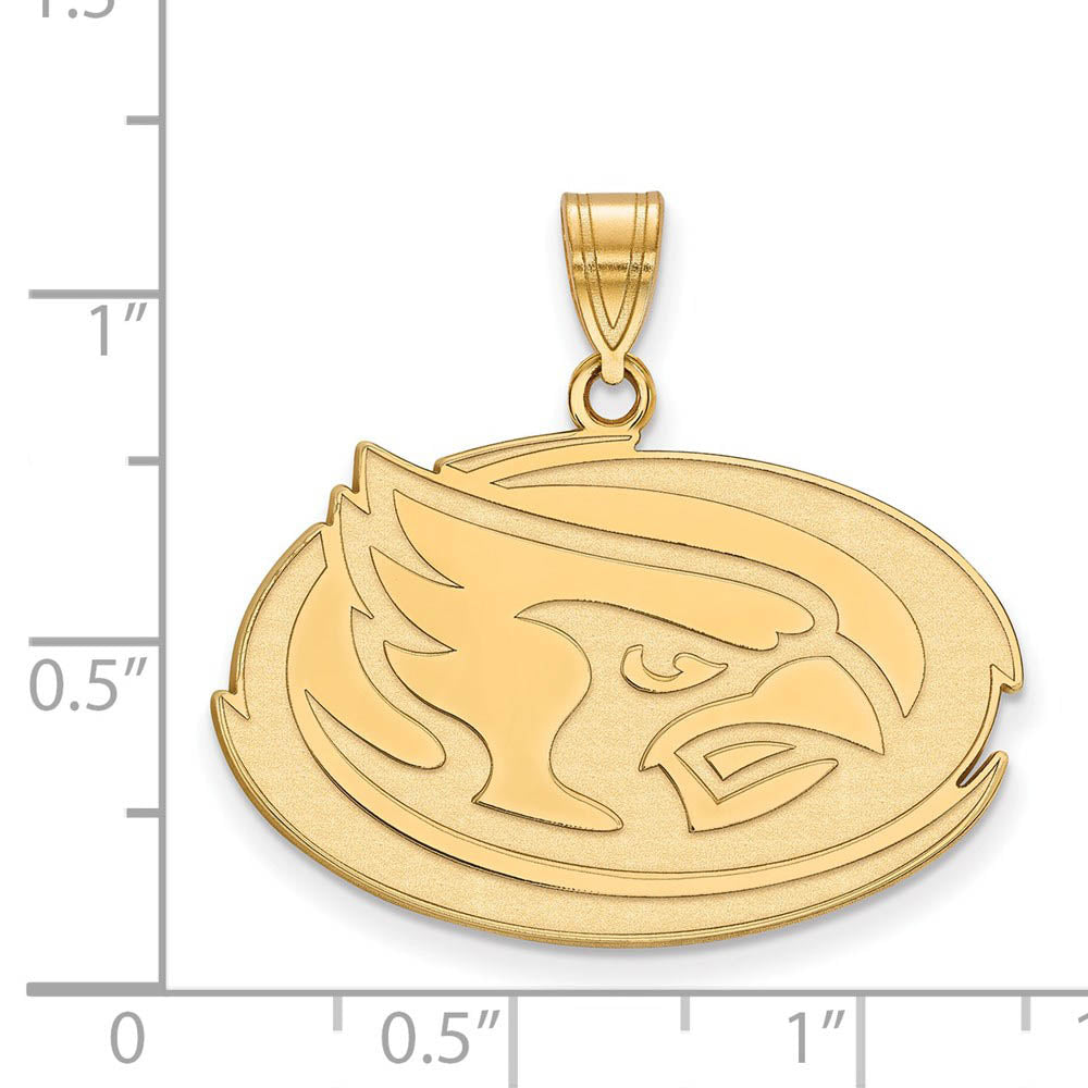 Alternate view of the 14k Gold Plated Silver Iowa State Large Pendant by The Black Bow Jewelry Co.