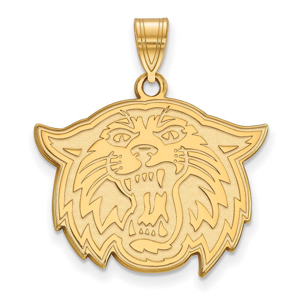 14k Gold Plated Silver Villanova U. Large Mascot Pendant, Item P17667 by The Black Bow Jewelry Co.