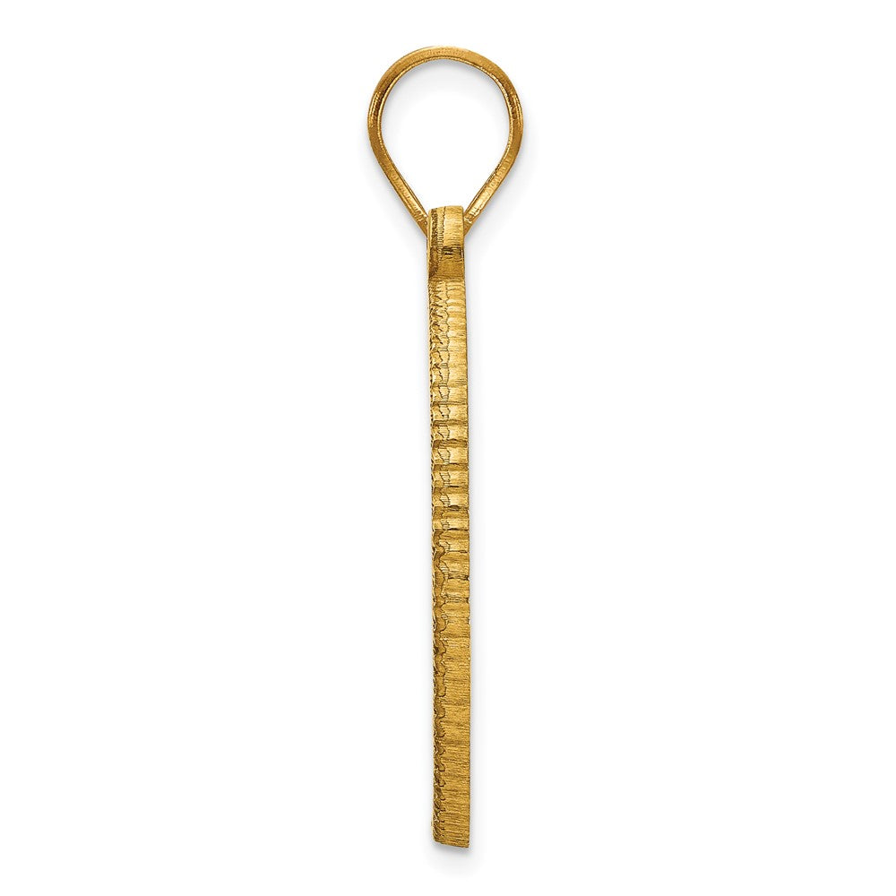 Alternate view of the 14k Gold Plated Silver Baylor U Large Crest Disc Pendant by The Black Bow Jewelry Co.