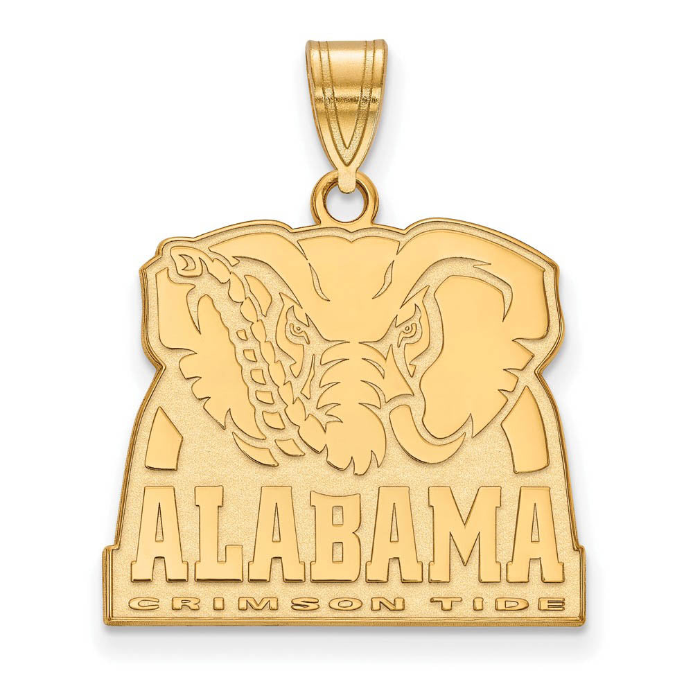14k Gold Plated Silver U. of Alabama Large Logo Pendant, Item P17735 by The Black Bow Jewelry Co.