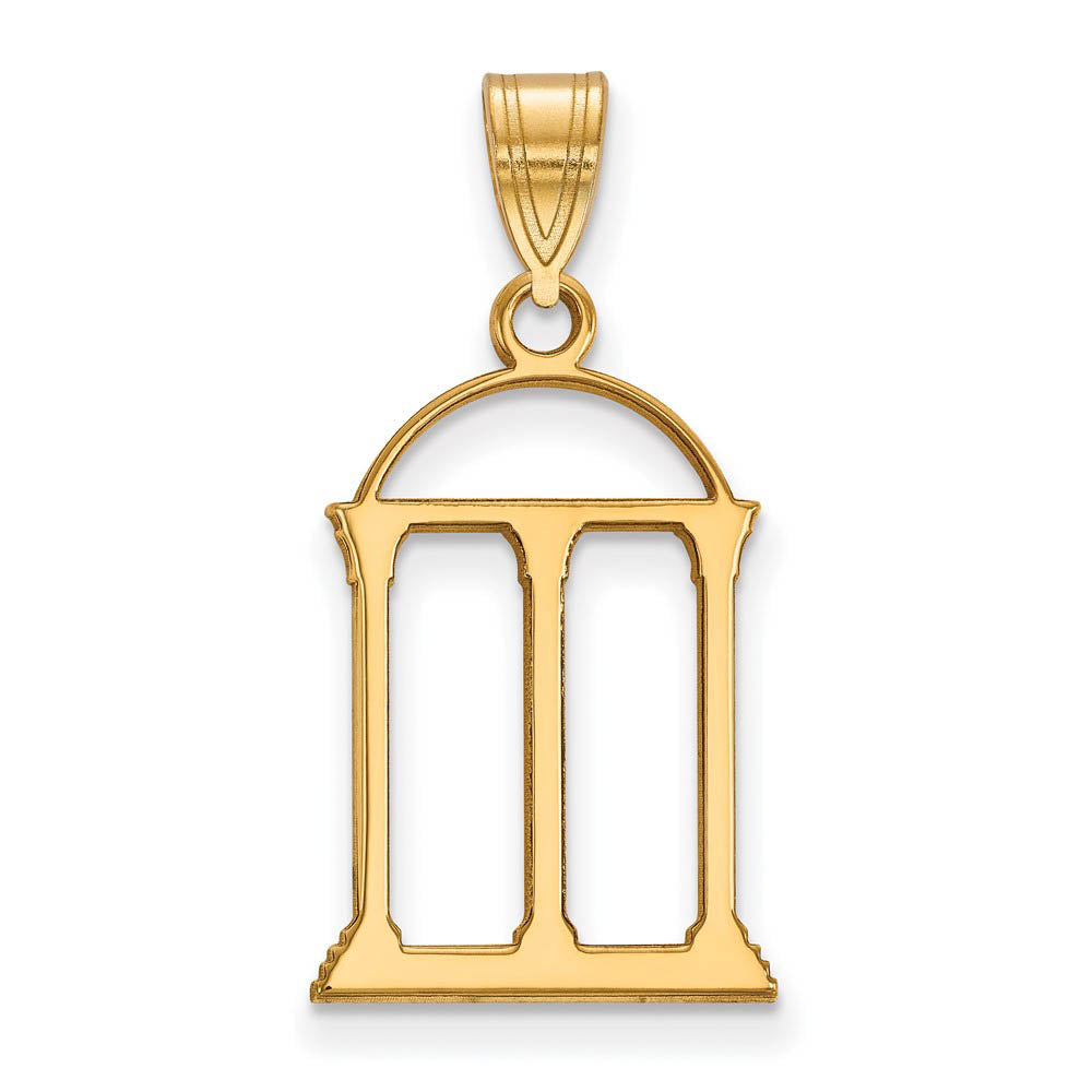 14k Gold Plated Silver U. of Georgia Large Logo Pendant, Item P17772 by The Black Bow Jewelry Co.