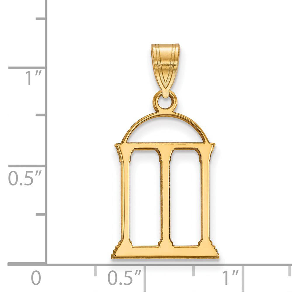 Alternate view of the 14k Gold Plated Silver U. of Georgia Large Logo Pendant by The Black Bow Jewelry Co.
