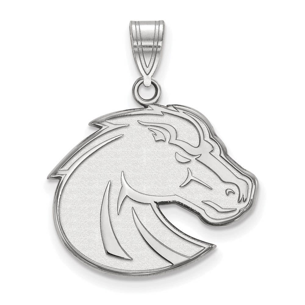 Sterling Silver Boise State Large Mascot Pendant, Item P17832 by The Black Bow Jewelry Co.