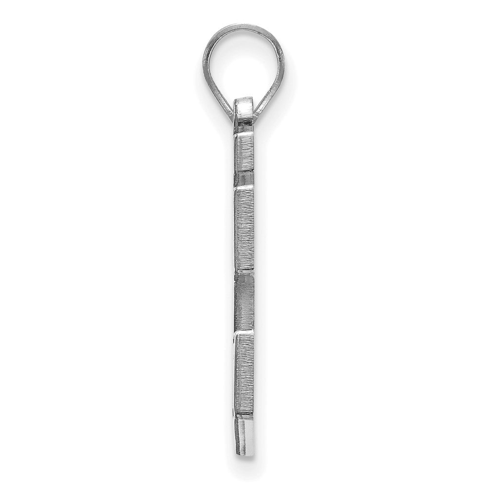 Alternate view of the Sterling Silver U. of Evansville Large Pendant by The Black Bow Jewelry Co.