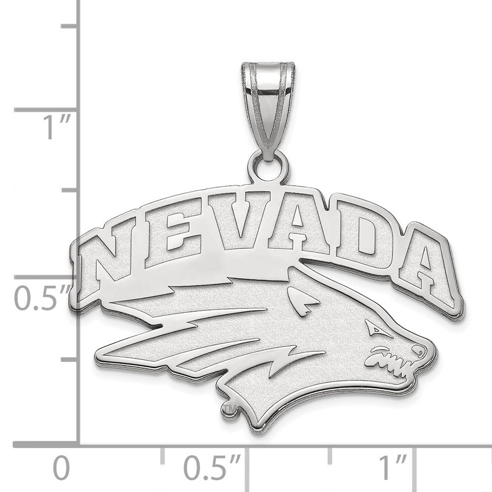 Alternate view of the Sterling Silver U. of Nevada Large Logo Pendant by The Black Bow Jewelry Co.