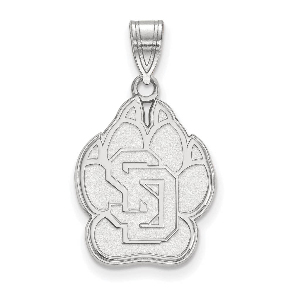 Sterling Silver South Dakota Large Logo Pendant, Item P17879 by The Black Bow Jewelry Co.