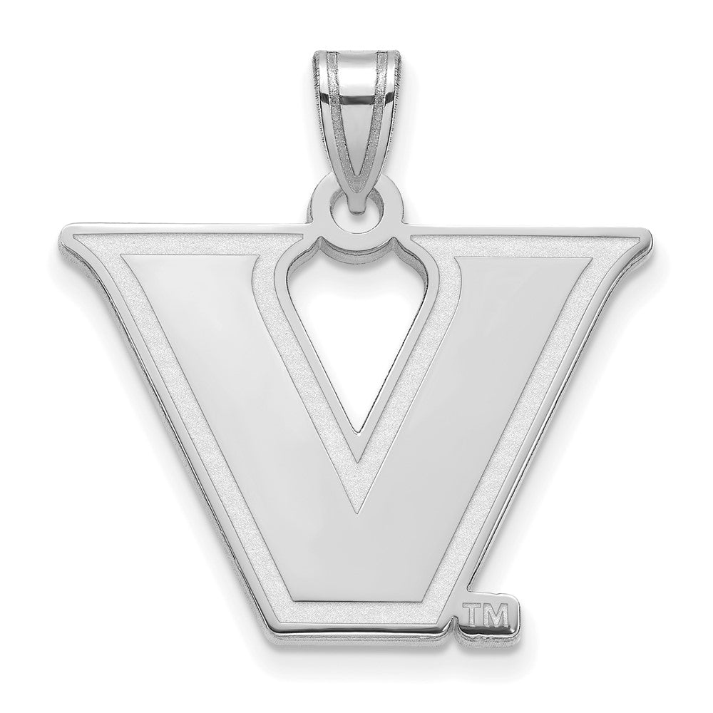 Sterling Silver Vanderbilt U. Large Logo Pendant, Item P17886 by The Black Bow Jewelry Co.