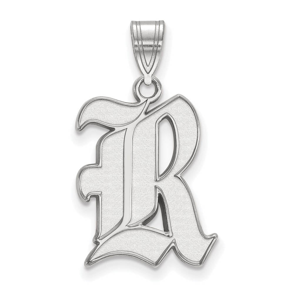Sterling Silver Rice U. Large 'R' Pendant, Item P17890 by The Black Bow Jewelry Co.
