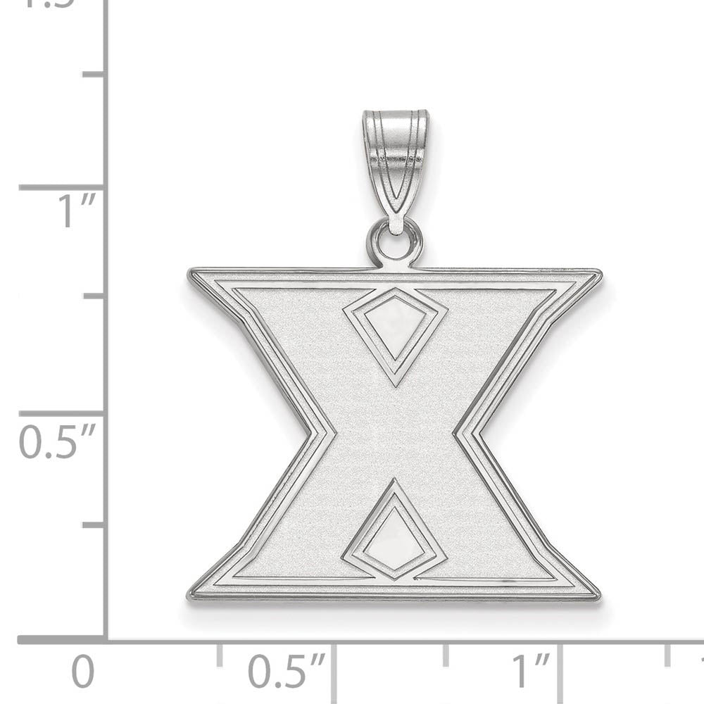 Alternate view of the Sterling Silver Xavier U. Large Initial X Pendant by The Black Bow Jewelry Co.