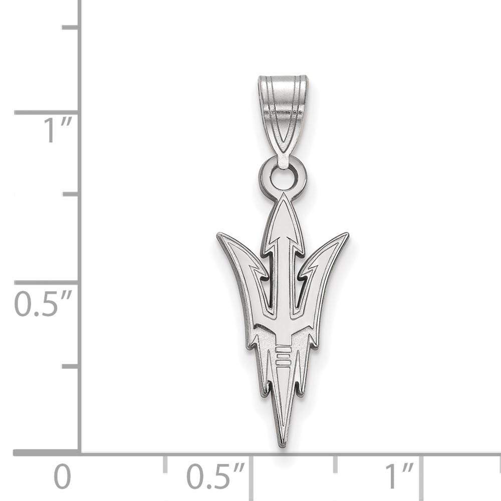 Alternate view of the Sterling Silver Arizona State Large Pendant by The Black Bow Jewelry Co.