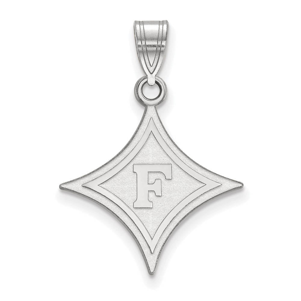 Sterling Silver Furman U Large Pendant, Item P17921 by The Black Bow Jewelry Co.