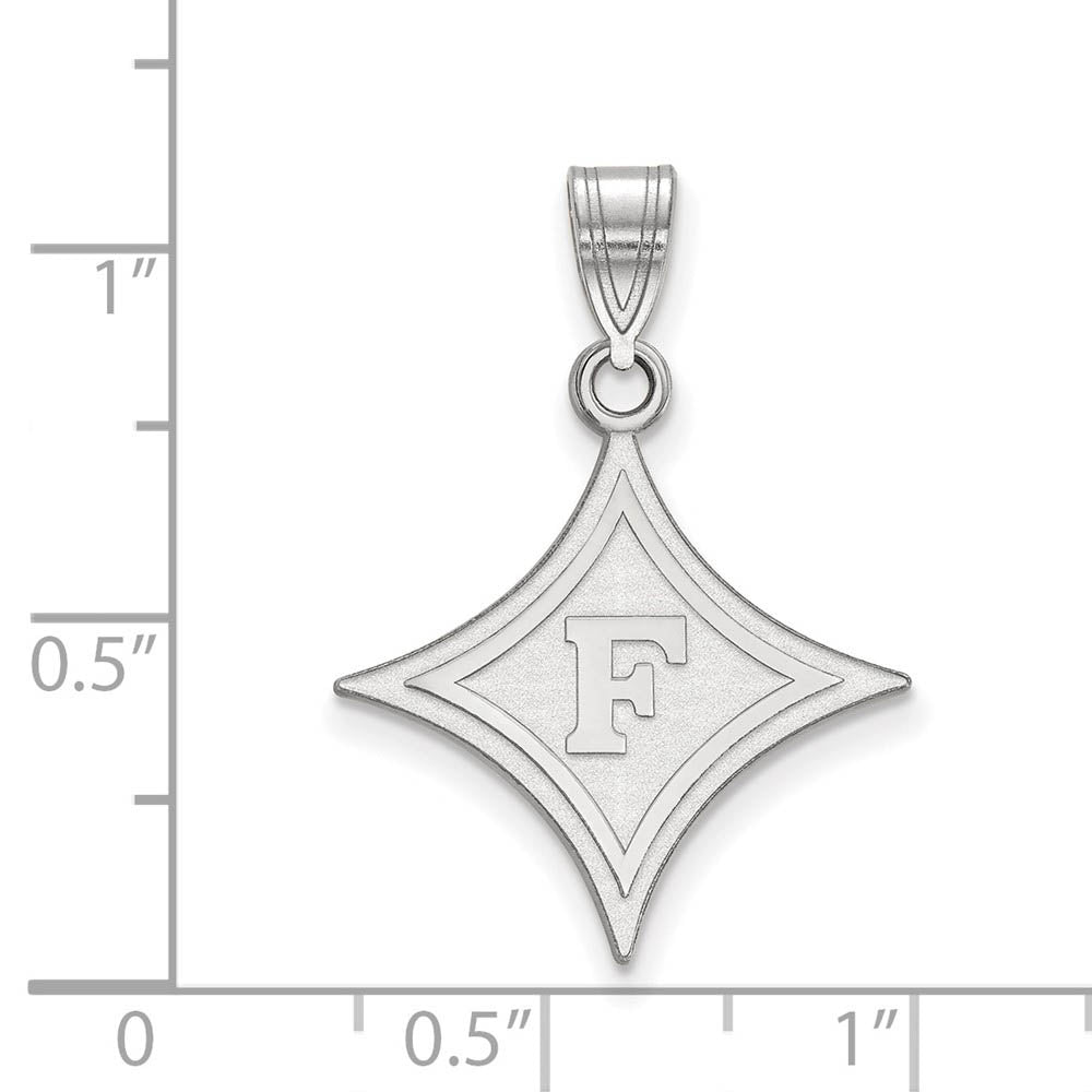 Alternate view of the Sterling Silver Furman U Large Pendant by The Black Bow Jewelry Co.